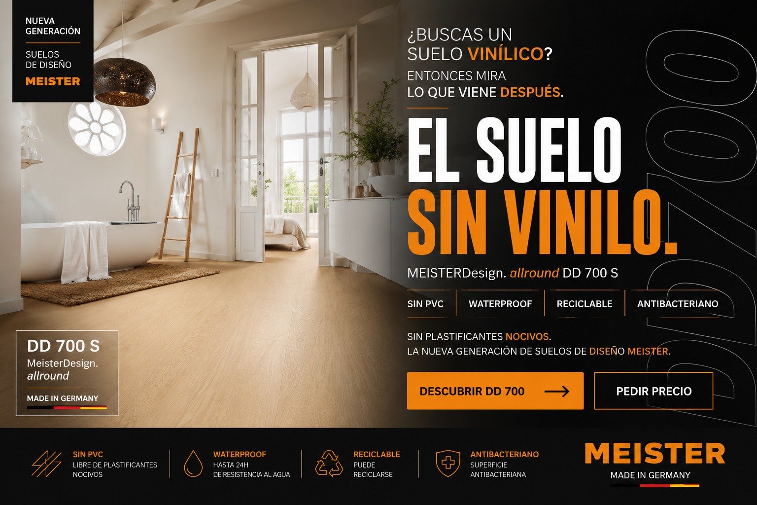 MEISTERDesign allround DD 700 S, suelo de diseño sin PVC en MEISTER La Palma